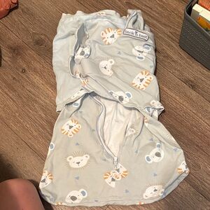 HALO Light Blue Animal Print Sleep Sack with Front Zipper